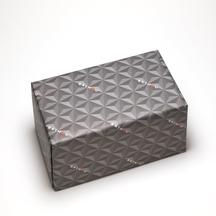 M-902 傾縞八角篭目文様 フリーグラス 金赤/金紫