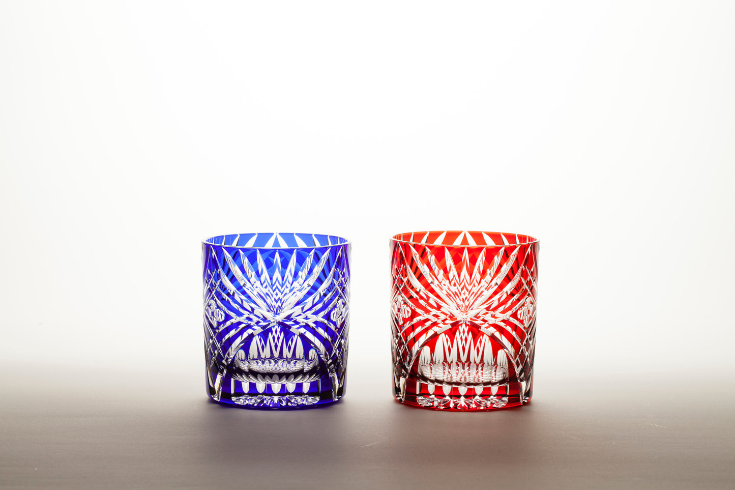 M-190 - Various colors of arc diamond pattern, old blue, red, purple