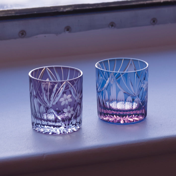 M-3067-V Flower Basket Pattern Mini Old Purple