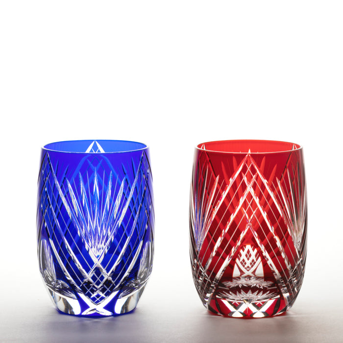 M-4538-R Bamboo Leaf Double Arrow Pattern Tumbler, Red