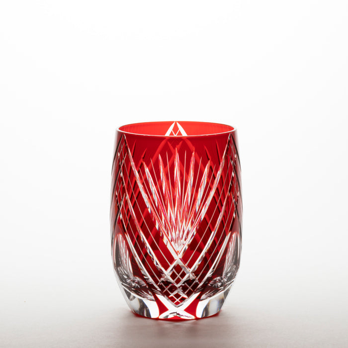 M-4538-R Bamboo Leaf Double Arrow Pattern Tumbler, Red