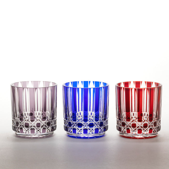 M-515-3 Octagonal Kagome Tokusa Pattern Sake Cups, Set of 3