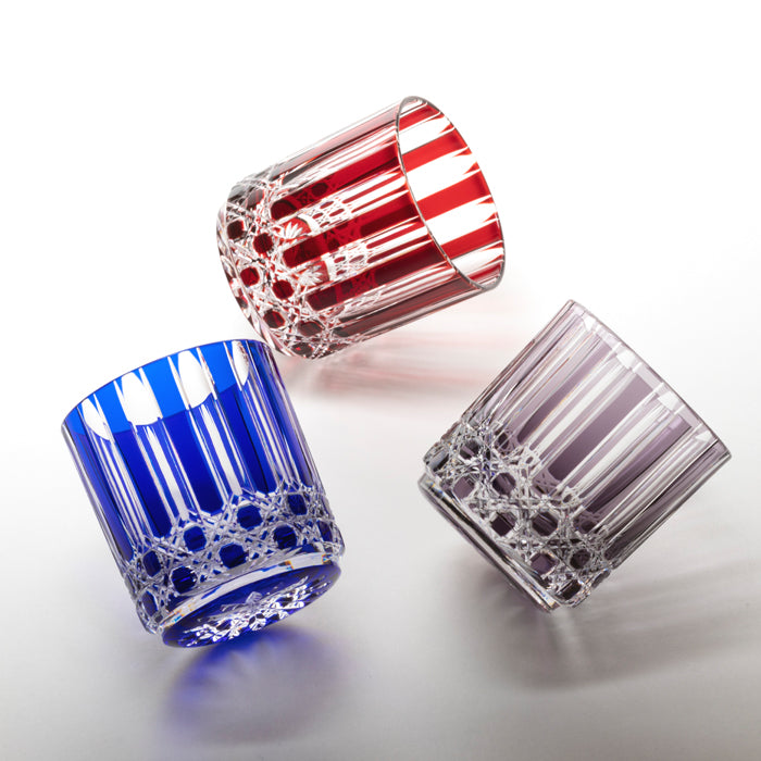 M-515-3 Octagonal Kagome Tokusa Pattern Sake Cups, Set of 3