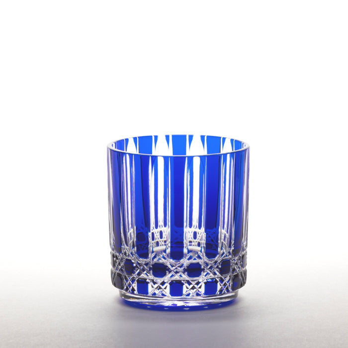 M-515-B Octagonal Kagome Tokusa Pattern Sake Cup Blue
