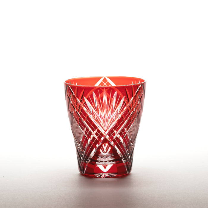 M-8504-R Bamboo Leaf and Fish Roe Pattern Mini Old Red