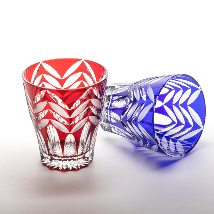 M-8522-B Double Leaf Pattern Mini Old Blue