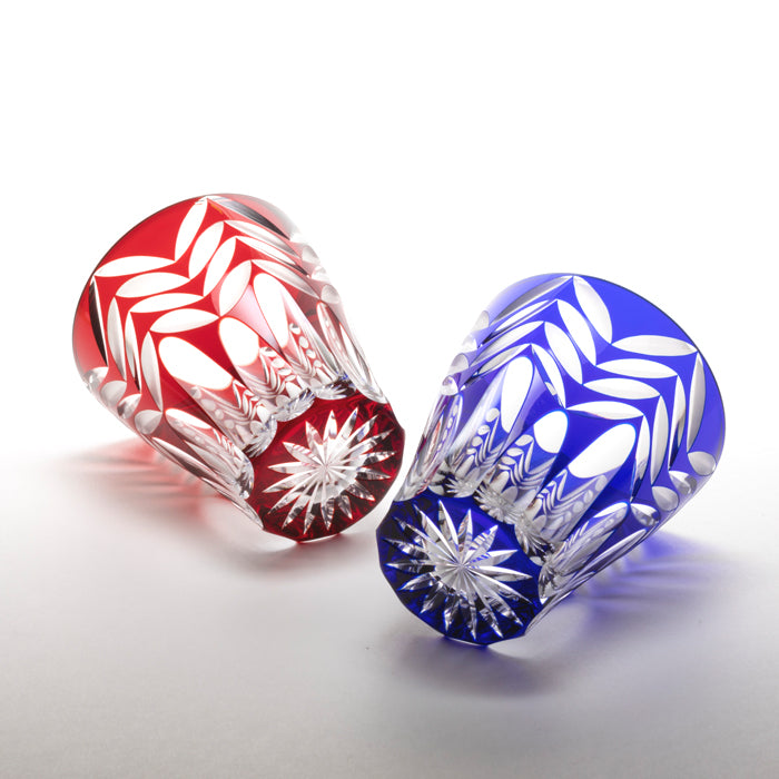 M-8522-B Double Leaf Pattern Mini Old Blue