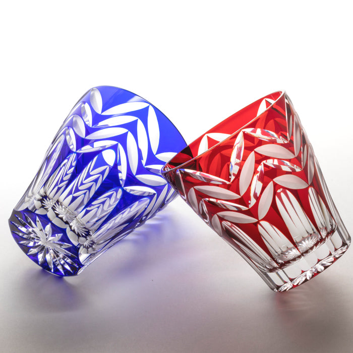 M-8522-B Double Leaf Pattern Mini Old Blue