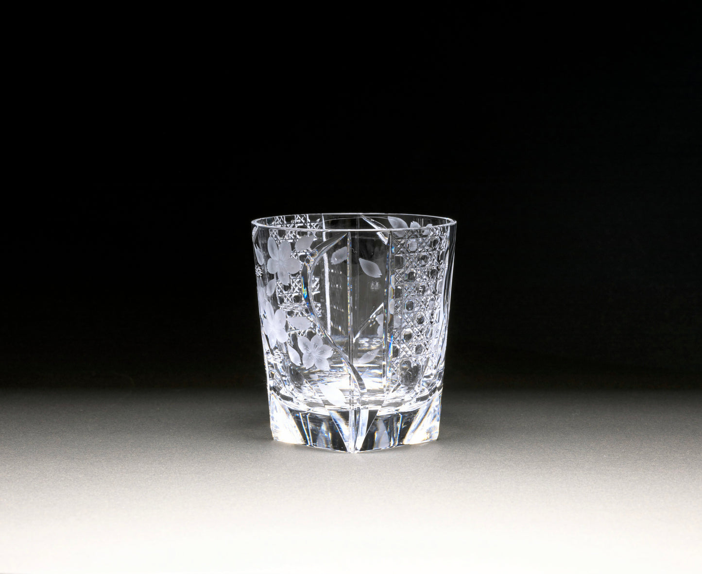 MC-240 Flower and Bird Octagonal Basketweave Pattern Old Glass