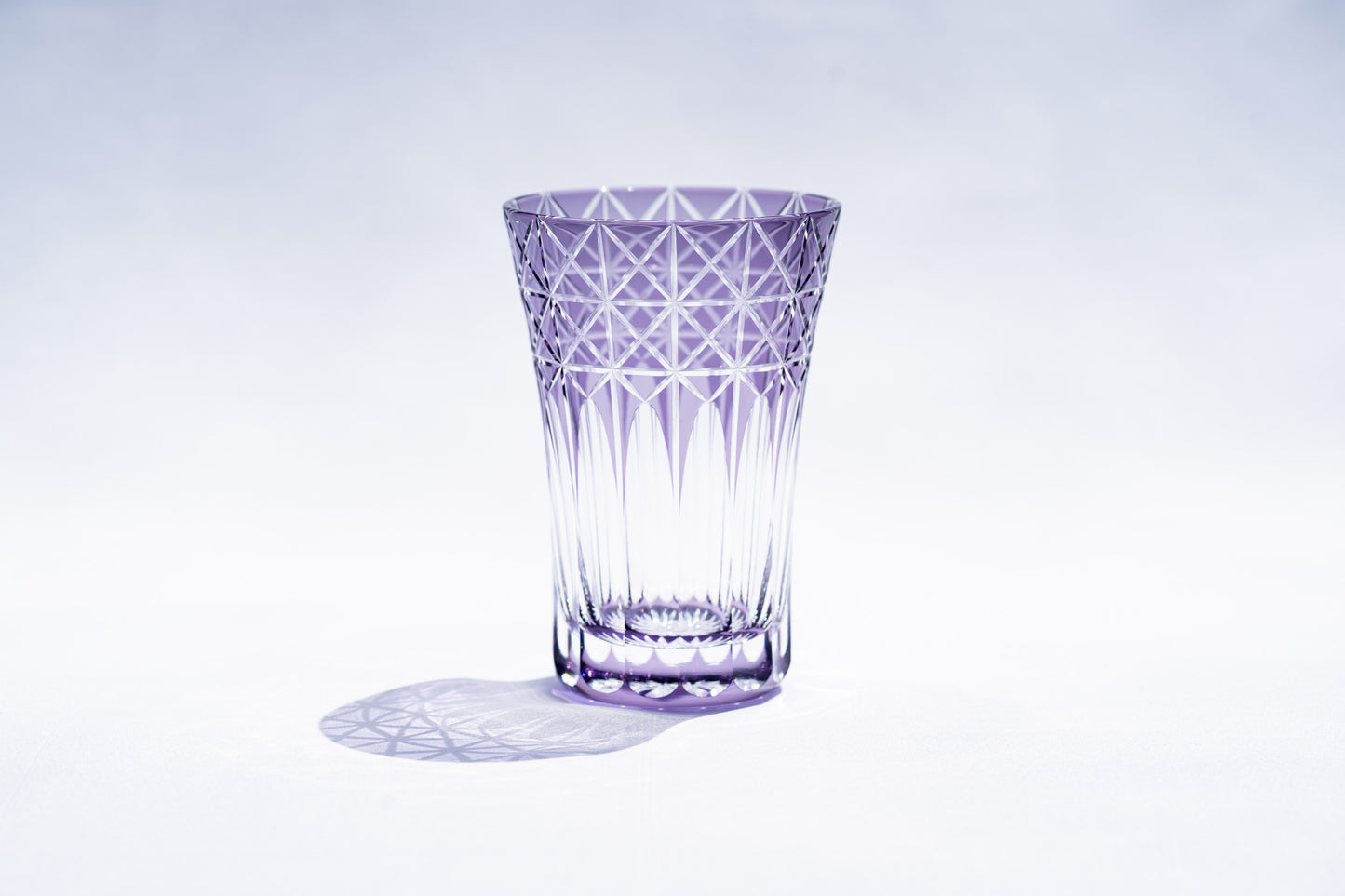 M-7528-V Diamond and Scale Pattern Open Top Tumbler, Purple