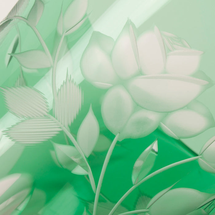 M-7081-2PG 薔薇文様 天開タンブラー ペア - 硝子工房 彩鳳
