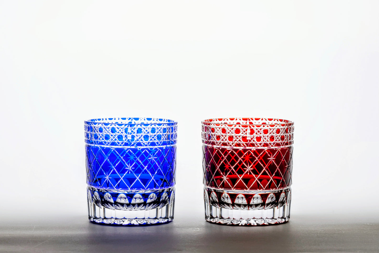 M-195-B Octagonal Kagome with Double Arrow Pattern, Old Blue