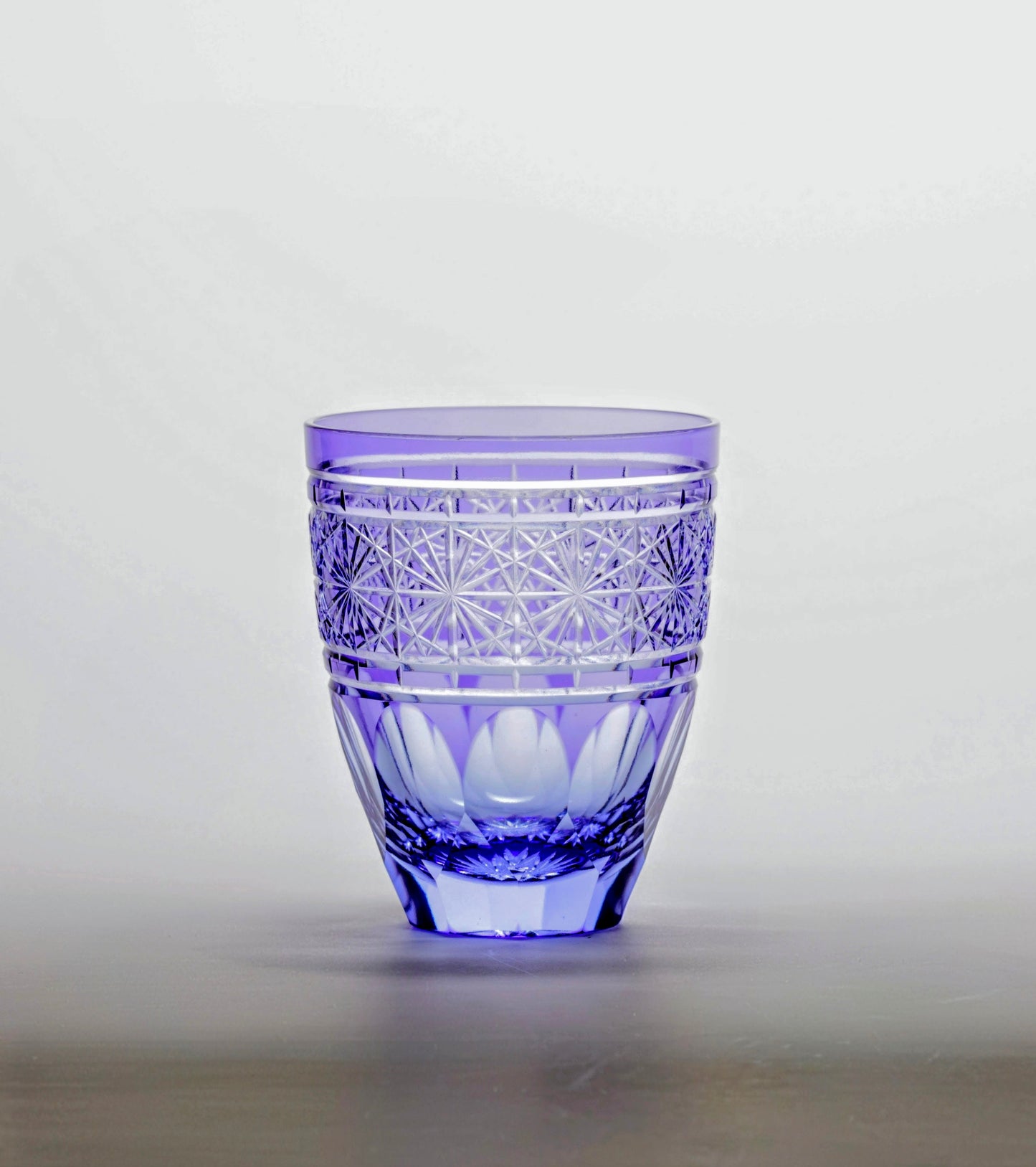 M-902 Octagonal Kagome Pattern Free Glass, Gold Red/Gold Purple