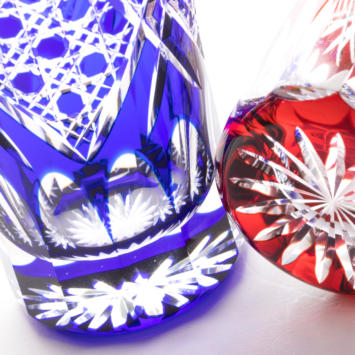 M-7550-2 Octagonal Kagome Pattern Open Top Tumbler Pair